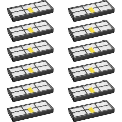 12er-Pack Filter für iRobot Roomba 800, 850, 851, 860, 865, 866, 870, 871, 876, 880, 885, 886, 890, 891, 896, 900, 960, 966, 980 Staubsauger-Ersatzteil-Set, Zubehör, Ersatz (1/4)