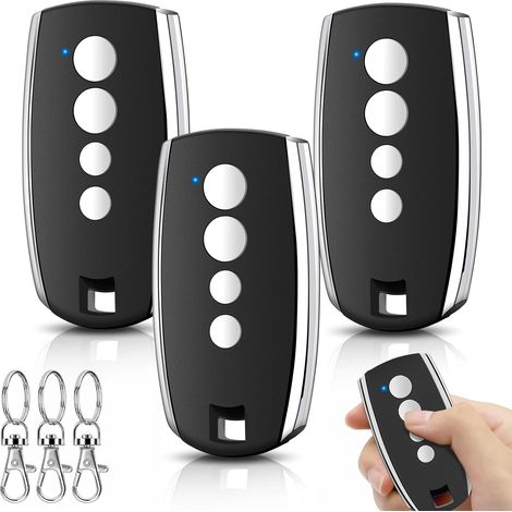 433,92 MHz Télécommande de Porte de Garage, 3 Pièces 4 Canaux Compatible avec King Gates STYLO 4K, STYLO 2K, STYLO, Telecommande Portail, 433Mhz Hansender Codes Roulants (1/5)