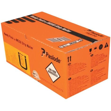 Paslode 3.1mm x 90mm IM350 Straight Shank Bright Nails 2200 - 2 x Fuel Cells