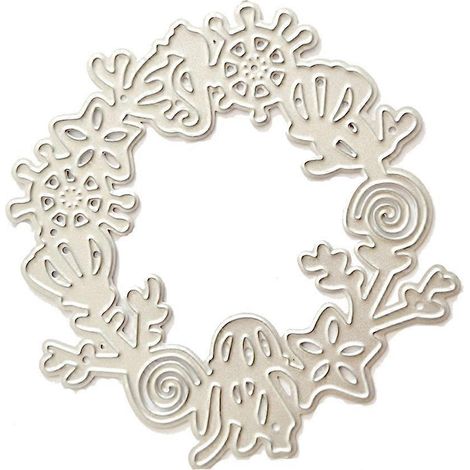 Metall-Stanzteile mit Kranzmotiv für Kartenherstellung, Scrapbooking, Papierbasteln, DIY-Schneidevorlage