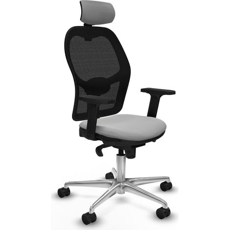 Chaise piqueras y crespo Jorquera noir base aluminium