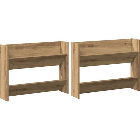 Maison Exclusive - Mobile per scarpe 2 pcs Rovere artigianale 81 x 18 x 60 cm