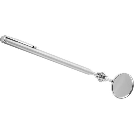 Miroir d'inspection télescopique rond 30x600mm, outil manuel à lentille, pince clip, extension détection auto mécanique (1/5)