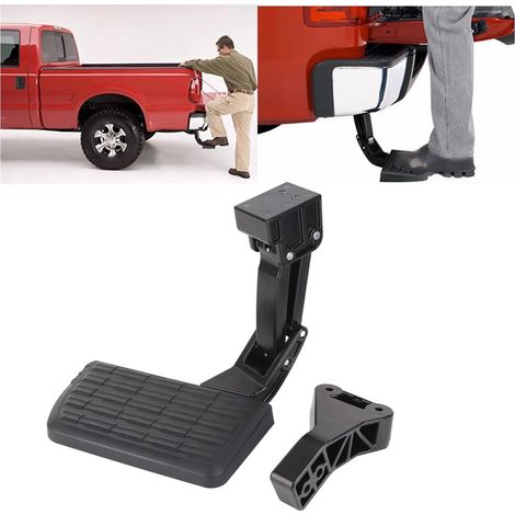 (Vidéo disponible) Marchepied de hayon arrière rétractable BedStep compatible avec Dodge Ram 1500, 2500 et 3500 Classic (2011-2022) - Référence : 75306-01A (1/5)