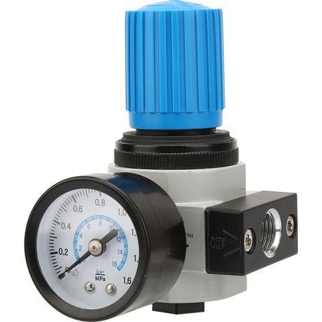 LR-1/4-MINI 16 bar 16 kg Luftkontrollkompressor-Druckmanometer-Überdruckregelventil G1/4" (1/5)