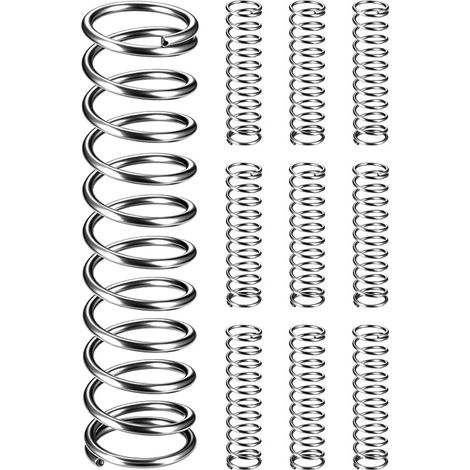 10 Ressorts Compression 12mm OD Pour DIY Ressorts mécaniques en acier, étendus, pour réparations maison, meubles, appareils et autos (1/4)