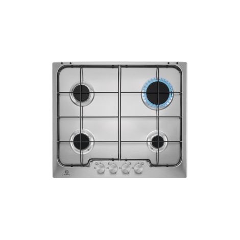 Electrolux PX640XV Piano cottura a gas Serie 300 Soft line 60cm. Colore del prodotto: Argento, Acciaio inox, Posizionamento dell'apparecchio: Da incasso, Dimensione della larghezza del piano cottur... (1/4)