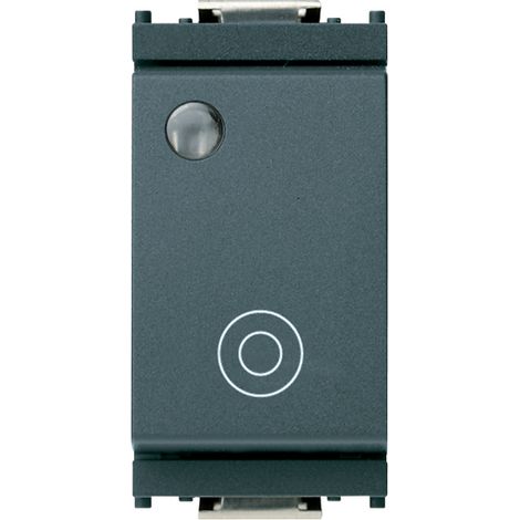 VIMAR - 16090 Pulsante 1PNO 10A generico lum.so grigio