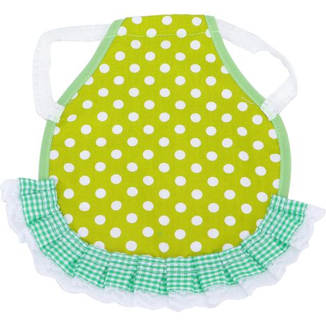 Gilet de poulet en dentelle élastique, beau tablier de Protection du dos pour animaux de compagnie, pour canards, oies, points verts et blancs (1/5)