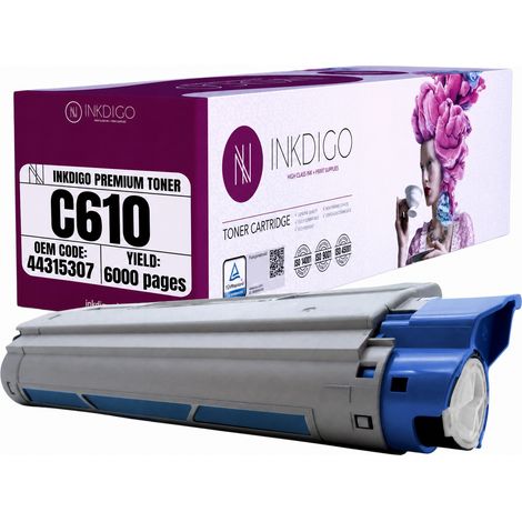 Toner Inkdigo 44315307 compatibile con OKI C610CDN C610DN C610DTN C610DM certificato TÜV (1/5)
