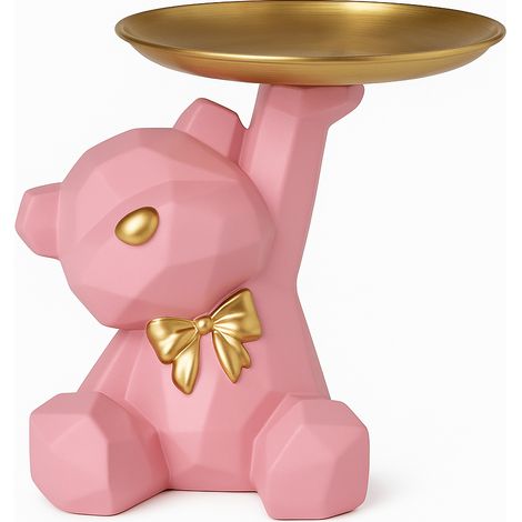 ORSETTO ROSA CON VASSOIO
