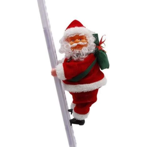 CD-Père Noël Escalade Échelle Électrique Père Noël Poupée Arbre De Noël Suspendu Ornement Porte Intérieur Intérieur Décor[3062] (1/4)
