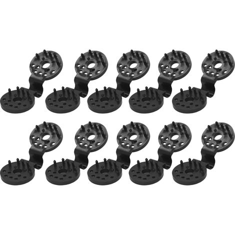 Lot de 100 clips en plastique pour toile d'ombrage, résistants aux oiseaux, pour serres et jardins extérieurs (noir). (1/5)