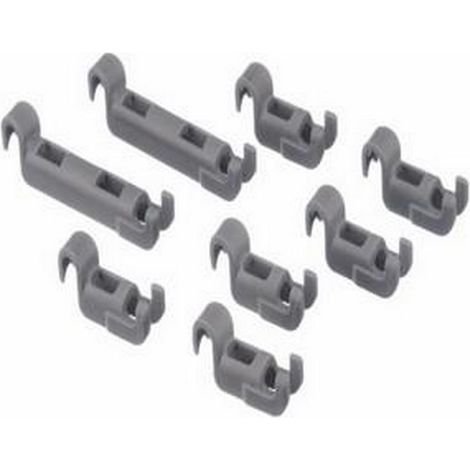 Ersatzteil - Lager Clips/Klappstachelreihe (8 Stk.) -  - NEFF, SIEMENS, BOSCH, GAGGENAU, VIVA, GORENJE, BALAY, CONSTRUCTA, JUNKER, PROFILO, PITSOS, BLAUPUNKT, THERMADOR, KUPPERSBUSCH