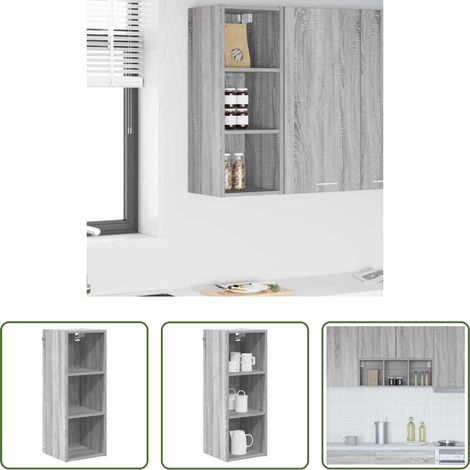 Küchenschrank Holz - Hängeschrank Graues Sonoma 30 x 29,5 x 80 cm Holzwerkstoff (1/5)