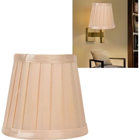 Lampenschirm aus Stoff, minimalistischer europäischer Stil, Stoffstreifenstruktur, zweiteilige Clipbefestigung, kompatibel mit E14-Leuchtmitteln (Tischlampen, Stehlampen, Pendelleuchten, Wandleuchten) (1/5)