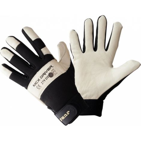 Paire de Gants Textile - Cuir CETA Le Confortable Manutention Travaux Taille 9 Avec Aimant Porte Outil - 273-302-09-6 (1/5)