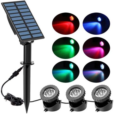 Luces Solares para Estanques LED Impermeables con Sensor de Luz Alta Intensidad para Jardín Exterior-AUTRES (1/5)
