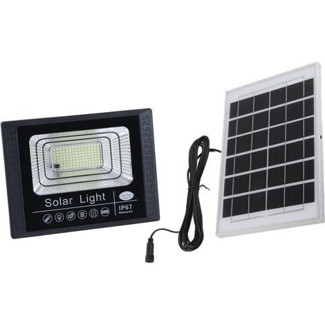 Automatische Solar-Außenleuchte 65W mit Fernbedienung, IP67, Gartenbeleuchtung (1/5)