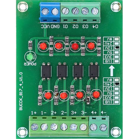 Carte d'isolation par optocoupleur, module convertisseur de tension de niveau PLC 24 V vers 5 V, 4 canaux (1/5)