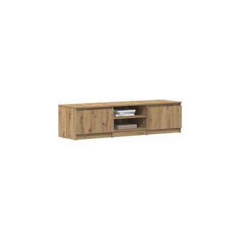 Meuble TV chêne artisanal 140x40x36 bois d'ingénierie (1/5)