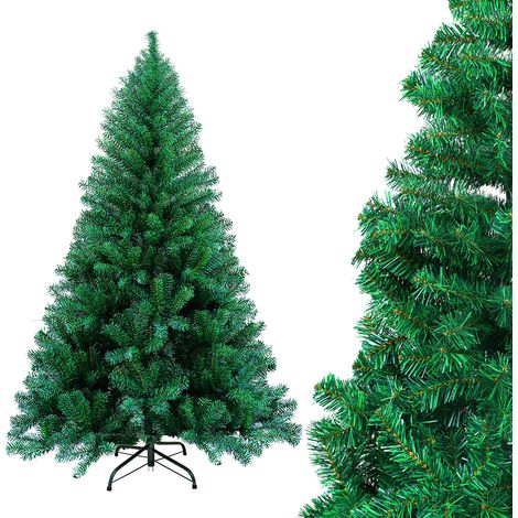 SWANEW Albero di Natale Selezione Supporto Albero di Natale Floccato Verde 150cm (1/5)