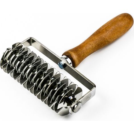 Gitter-Nudelholz – Edelstahlgitter für Kuchenteig, Pizza, Brot, Beef Wellington, Nudelholz für Kruste