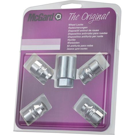 4 ECROUS ANTIVOL SU MCGARD M12X1.25/ 60°/ LONG. 5/32MM/ Ø21MM