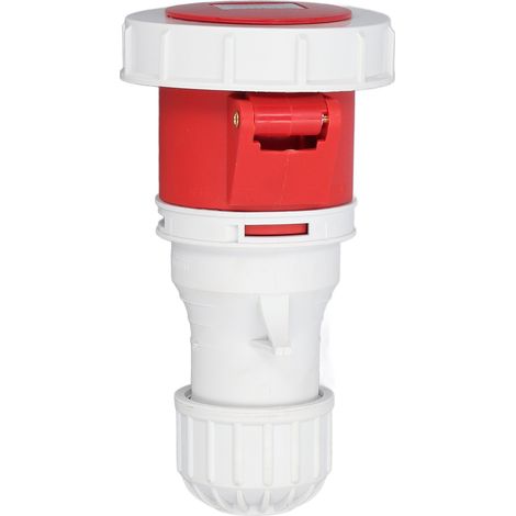 Connecteur industriel étanche IP67 fiche mâle aviation 4 broches 3P+T 32A 380-415V AC câble (1/5)
