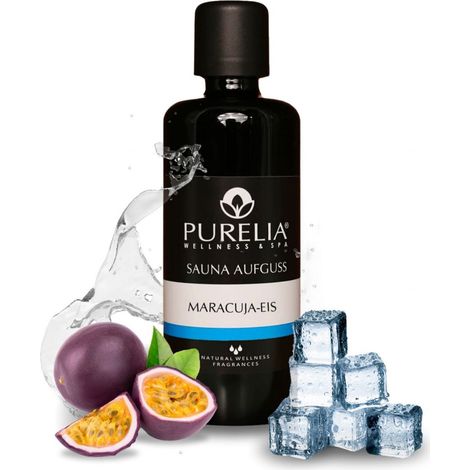 PURELIA Saunaaufguss Konzentrat Maracuja-Eis 100 ml natürlicher Sauna-aufguss - reine ätherische Öle (1/5)