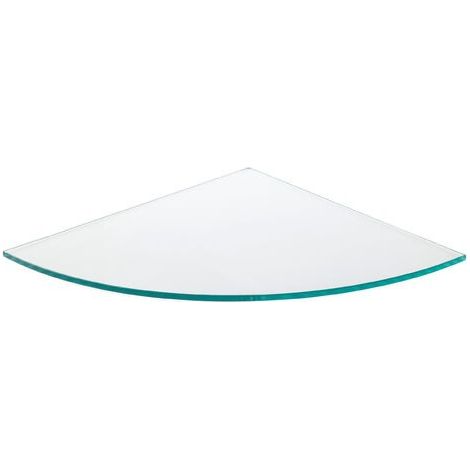 MENSOLA IN VETRO SATINATO AD ANGOLO 300 X 300 X 8 MM