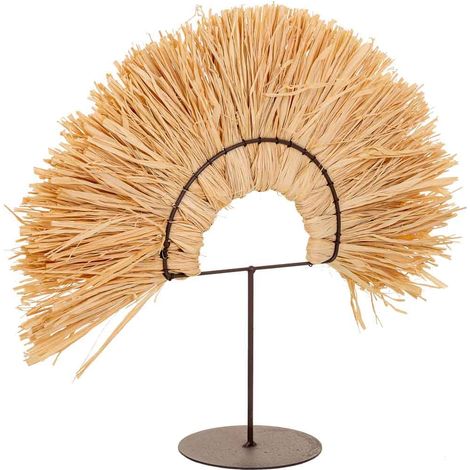 Figura decoración de fibra natural marrón 40x02x34.5 (1/5)