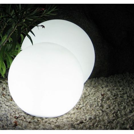 1 unité Boule lumineuse LED extérieur, design rond 40 cm, culot E27, blanc froid, pour jardin et décoration intérieure