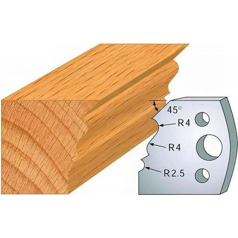 Jeu de 2 Fers Profilés Acier HT 40 x 4 mm - N°107 Louis XV - Outil de menuiserie - Diamwood