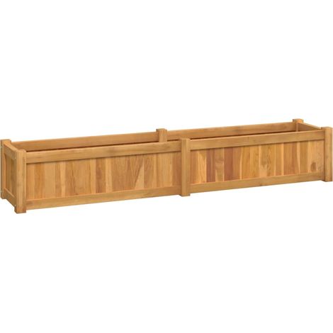 vidaXL Hochbeet 150x30x25 cm aus massivem Teakholz