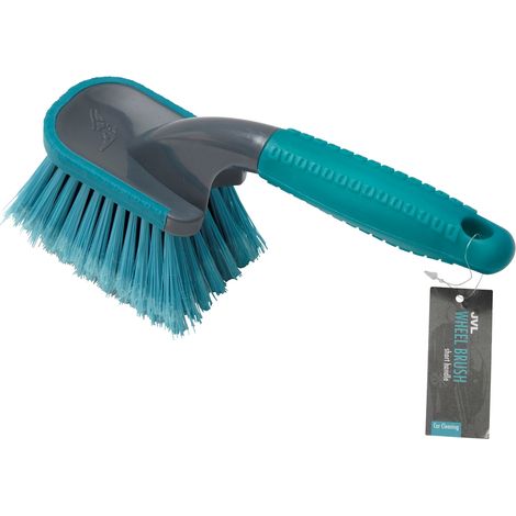 Car and Bike Care Cleaning Range, Wheel Brush, Short, Plastic and Rubber, Grey/Teal (1/3)