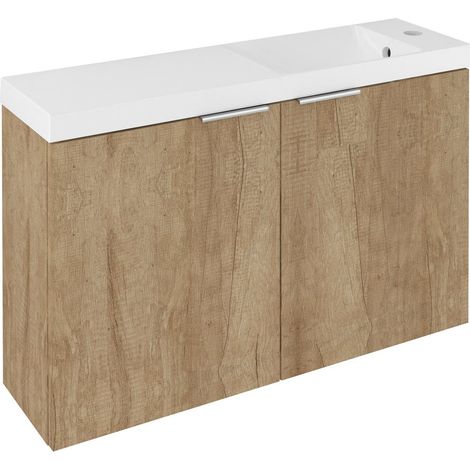 LATUS X Meuble sous-vasque 78,8x50x22cm, chêne Alabama (1/4)