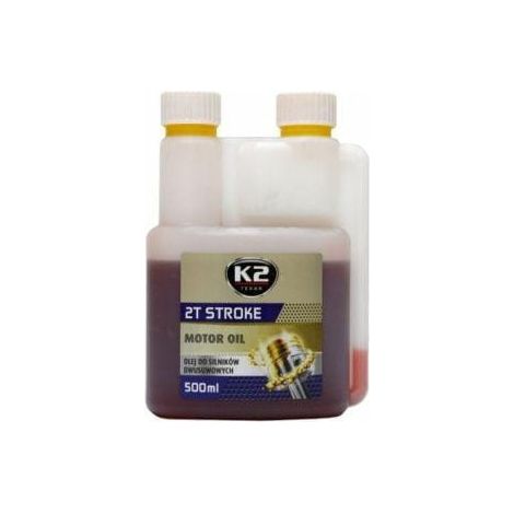 Aceite K2 para motores de 2 tiempos, 500 ml, rojo