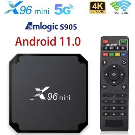 Boîtier TV Android 11 X96 Mini – 2 Go RAM, 16 Go – 4K HDR – Smart TV Box – Streaming