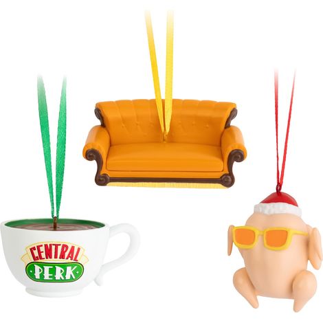 Grupo Erik: Set Decorazioni di Natale Friends Serie TV 3 Addobbi Natalizi personalizzati dipinti a mano, con cordoncino, Friends Gadget (1/5)