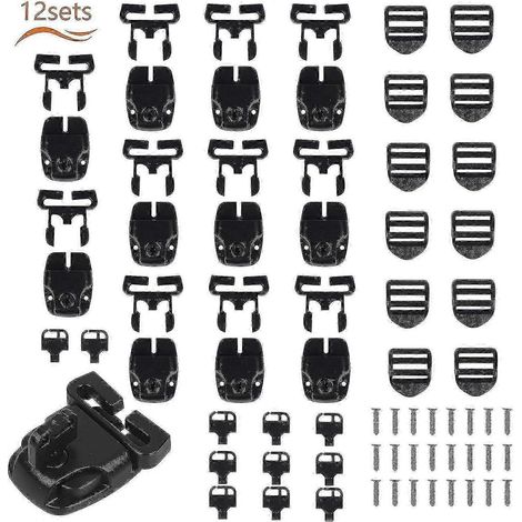 Lot de 12 clips pour couvertures de spa et de piscine avec sangles de sécurité, loquets pour couvertures de jacuzzi p20250110672 (1/5)