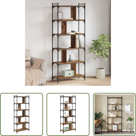 Bücherregal - Bücherregal Altholz 76 x 32 x 192 cm Holzwerkstoff (1/5)