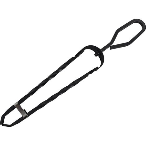 Pinza per legna da ardere, ferro battuto, 46 cm