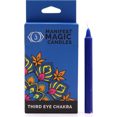 Lot de 12 bougies magiques - Chakra du troisième œil (1/5)