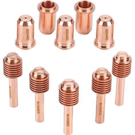 5 Stück 220478 Elektrode, 5 Stück 220480 Düsenspitzen Verbrauchsmaterialien für MAX30 Plasmaschneidbrenner (1/5)