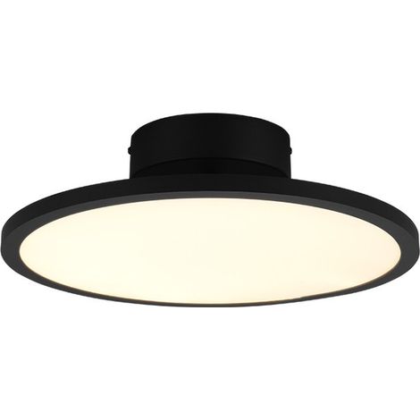Plafonnier moderne LED 29W TRAY carré noir Trio 40cm (1/5)