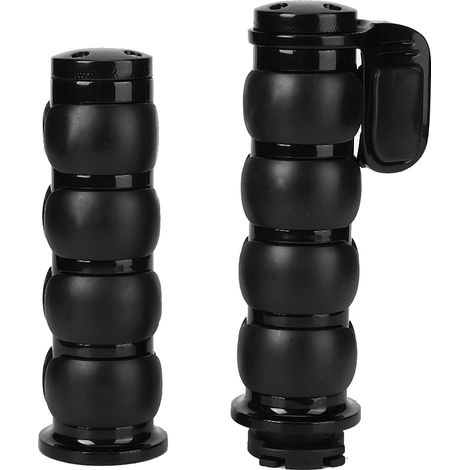 25 mm Aluminium-Lenkergriffe mit Anti-Rutsch-Beschichtung für Yamaha-Motorräder, 2-teiliges Set, Schwarz (1/5)