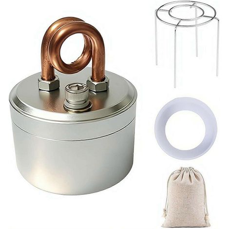 Réchaud à alcool portable Solo Stove, brûleur mini de camping, flamme auto-pressurisée tube cuivre, randonnée, 1 set argenté (1/5)