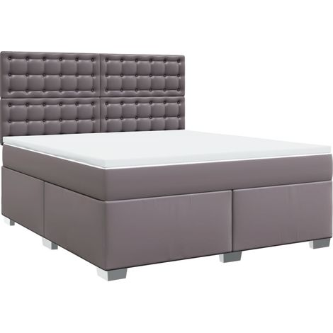 Maison Exclusive - Boxspringbett mit Matratze Grau 180x200 cm Kun