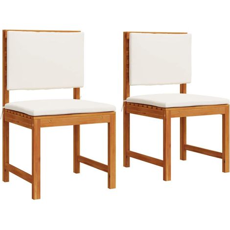 Lot de 2 Chaise de jardin,Chaise d'extérieur sans accoudoirs Marron 50 x 50 x 91cm CFW3857689 (1/5)